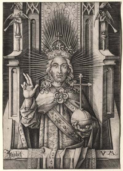 Kurtarıcı İsa Kurtarıcı Mundi, c. 1490-1500. by Israhel van Meckenem