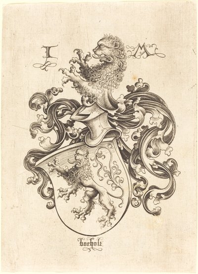Aslan ile Arması by Israhel van Meckenem