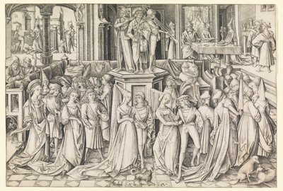 Herodias'ın Kızlarının Dansı by Israhel van Meckenem