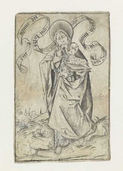 Evangelist John by Israhel van Meckenem