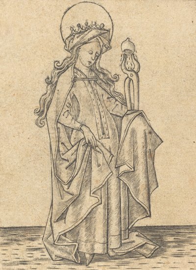 Aziz Agatha, c. 1465. by Israhel van Meckenem