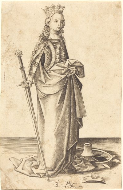 Aziz Catherine by Israhel van Meckenem