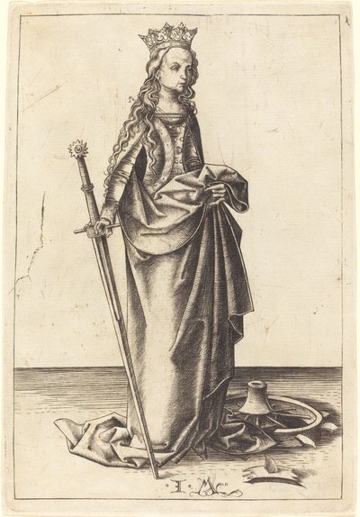 Aziz Catherine by Israhel van Meckenem