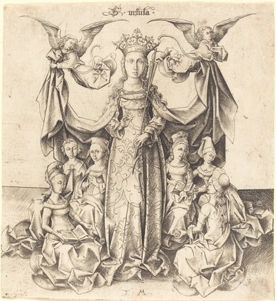 Aziz Ursula ve Bakireleri by Israhel van Meckenem