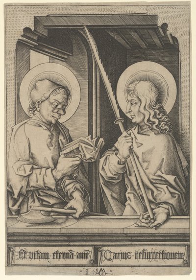 Havarilerden Aziz Matthias ve Yahuda Thaddaeus,.n.d. by Israhel van Meckenem