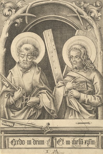 Aziz Peter ve Andrew, c. 1480485. by Israhel van Meckenem