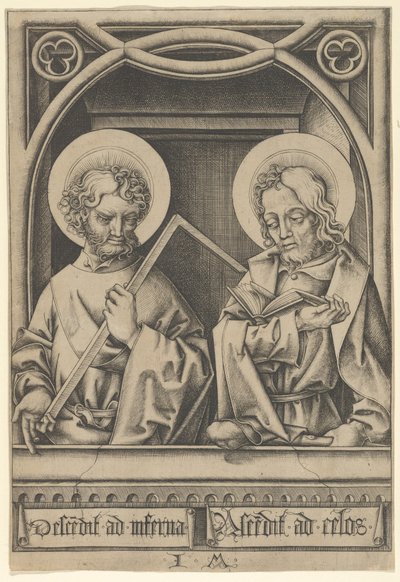 Havarilerden Aziz Thomas ve Küçük James,.n.d. by Israhel van Meckenem