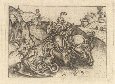 St. George, yaklaşık 1435-1503. by Israhel van Meckenem