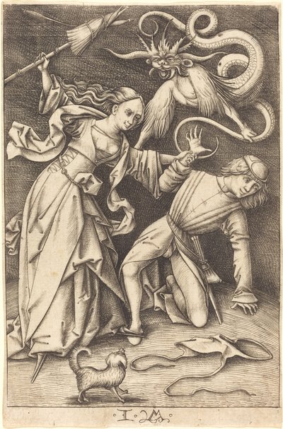 Kızgın Kadın, c. 14951503. by Israhel van Meckenem