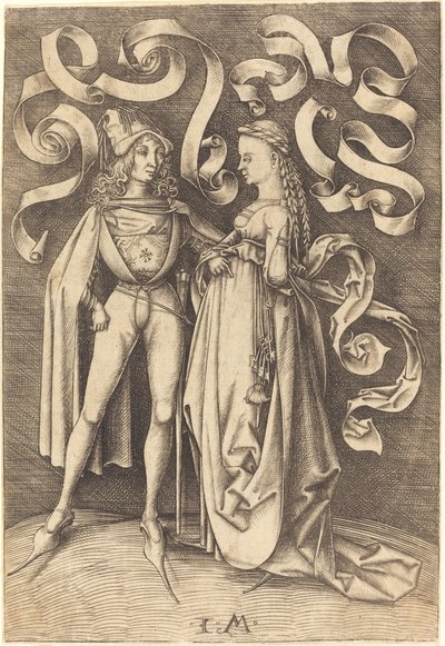 Şövalye ve Hanım, c. 14951503. by Israhel van Meckenem