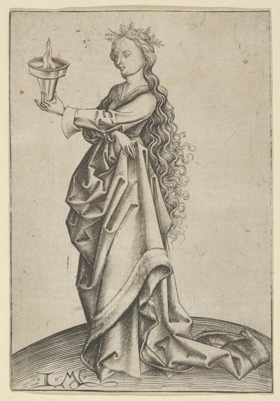 Üçüncü Bilge Bakire, M.Ö. 1450-1503. by Israhel van Meckenem