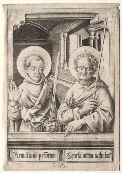 On İki Havari: Aziz Simon (?) ve Aziz Matta by Israhel van Meckenem