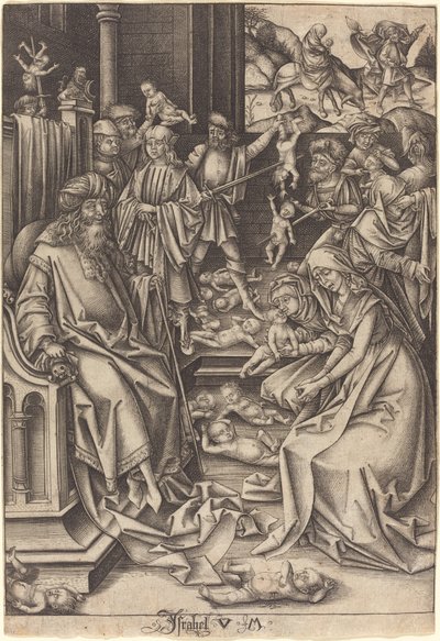 Masumların Katliamı by Israhel van Meckenem after Hans Holbein the Elder
