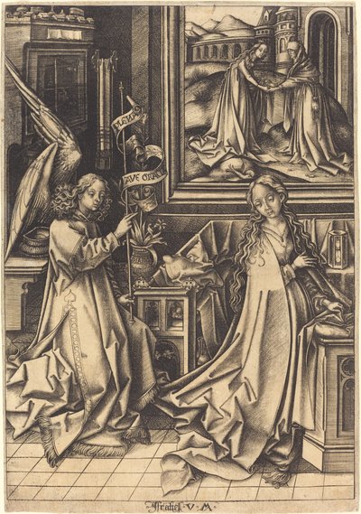 Duyuru by Israhel van Meckenem after Hans Holbein the Elder
