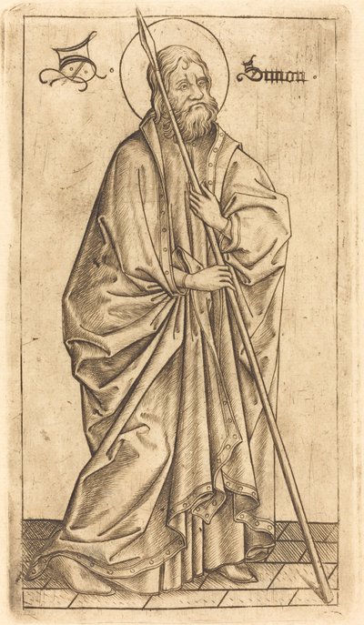 Aziz Thomas (?) veya Aziz Simon (?) by Israhel van Meckenem after Master E.S.