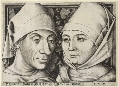 Eşi Ida ile Otoportre, c. 1490 by Israhel van Meckenem the younger