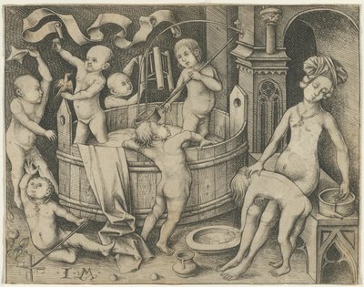 Çocuk Banyosu by Israhel van Meckenem the younger