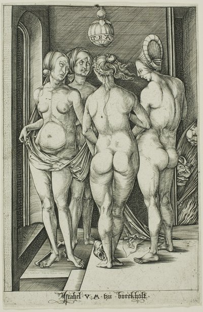 Dört Cadı by Israhel van Meckenem the younger