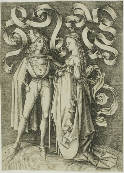 Şövalye ve Leydi by Israhel van Meckenem the younger