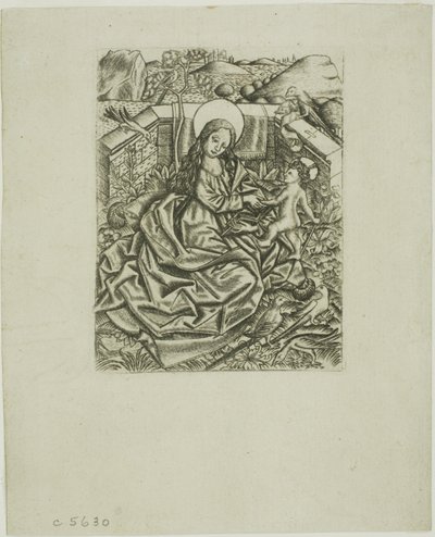 Bahçedeki Bakire ve Çocuk by Israhel van Meckenem the younger