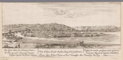 Guillotière banliyösü ile Lyon manzarası Veue de Lyon du coste Du fauxbourg de la Guillotiere (nesne üzerindeki başlık) by Israël Silvestre