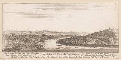 Carthusian manastırından Lyon manzarası Veue de Lyon de la Maison des Peres Chartreux (nesne üzerindeki başlık) by Israël Silvestre