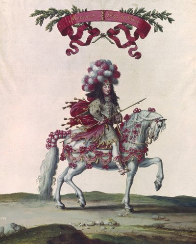 Philippe I (1640-1701) Pers Kralı olarak Orleans Dükü, Louis XIV (1638-1715) tarafından Tuileries Önünde Verilen Atlıkarınca