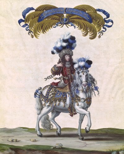 Türkiye İmparatoru olarak Conde Prensi, Louis XIV (1638-1715) tarafından Tuileries Önünde Verilen Atlıkarınca