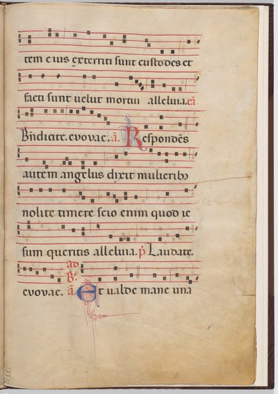 Antifonal bir parçadan yaprak 4 by Italian 13th Century