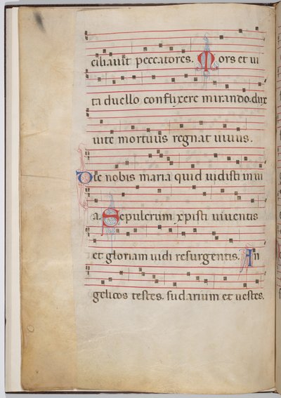 Antifonal bir parçadan yaprak 6 (verso) by Italian 13th Century