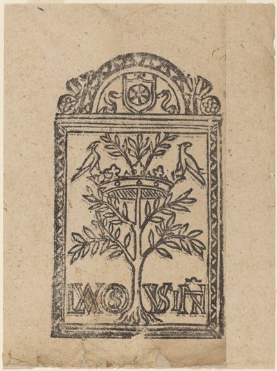 Taçlı Ağaç ve İki Kuş by Italian 16th Century