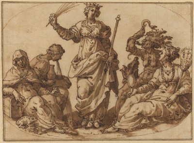 Kötülüklere Karşı Erdem Zaferi by Italian 16th Century