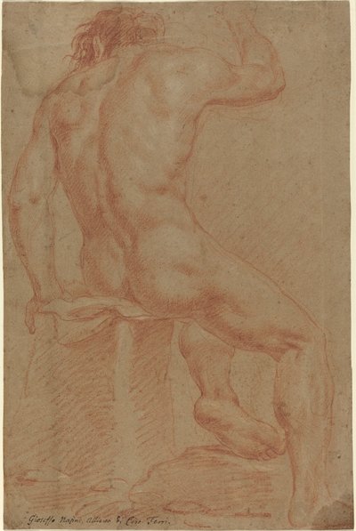 Çıplak Erkek Figürü [rekto] by Italian 17th Century