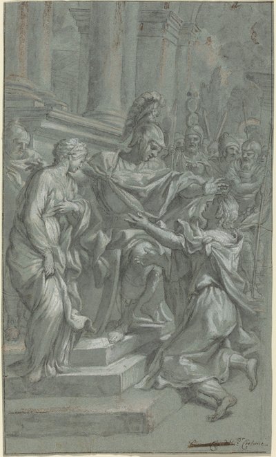 Scipio Tutsağı Sevgilisine Geri Getiriyor by Italian 17th Century