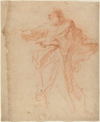 Sola Doğru İşaret Ayakta Sakallı Adam by Italian 17th Century