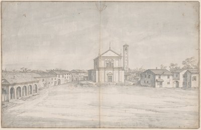 Kiliseli Bir Şehir Merkezi by Italian 18th Century