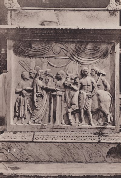 Ara Del Tempio Di Mercurio Di Vespasiano, Mercur Sunağı veya Vespasian Tapınağı (s / b fotoğraf) by Italian Photographer