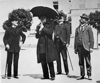 Tasvir edilen kişi besteci ve librettist ARRIGO BOITO#39;dur (Padua, 24 Şubat 1842 - Milano, 10 Haziran 1918) by Italian Photographer