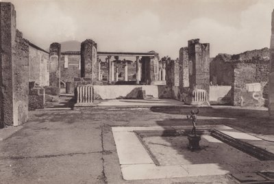 Casa Del Fauno Danzante, Dans Eden Faun Evi (s/b fotoğraf) by Italian Photographer