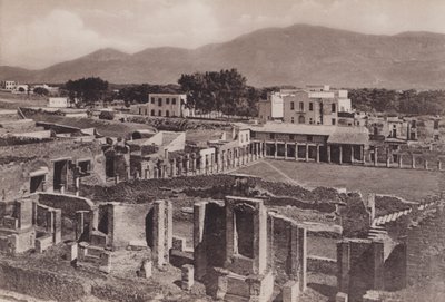 Panoramalı Gladyatörlerin Kışlası, Eskrim Okulu (s / b fotoğraf) by Italian Photographer