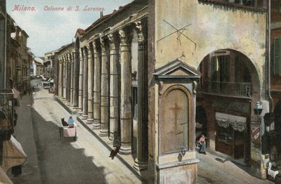 San Lorenzo, Milano Sütunları (renkli fotoğraf) by Italian Photographer