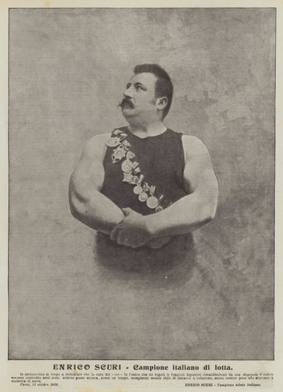 Enrico Scuri, İtalyan güreş şampiyonu by Italian Photographer