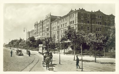 Excelsior Palace Hotel, Lido, Venedik (s/b fotoğraf) by Italian Photographer
