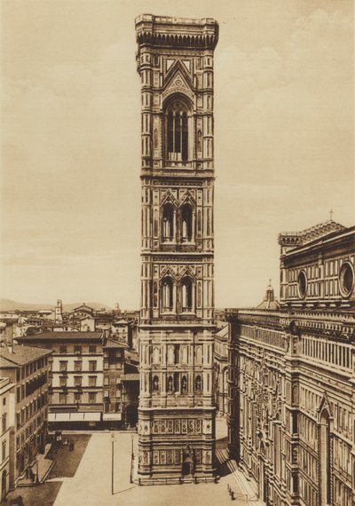 Firenze / Floransa: Katedral, Campanile, Giotto (s / b fotoğraf) by Italian Photographer