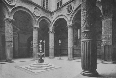 Floransa, Palazzo Vecchio, The Cortil (s / b fotoğraf) by Italian Photographer