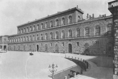 Floransa, R Palazzo Pitti (s / b fotoğraf) by Italian Photographer