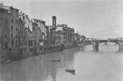 Floransa, S Trinita Köprüsü ile Arno