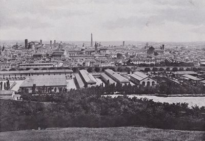 İtalya: Bologna, şehrin panoraması (s/b fotoğraf) by Italian Photographer
