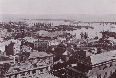 İtalya: Cenova, panorama (s/b fotoğraf) by Italian Photographer