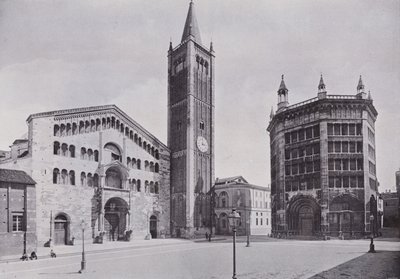 İtalya: Parma, katedral ve vaftizhane (s/b fotoğraf) by Italian Photographer